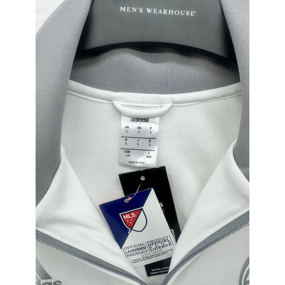 Adidas MLS Kansas City Navy Jacket Full‎ Zip FI1428 Size LARGE $85 MSR